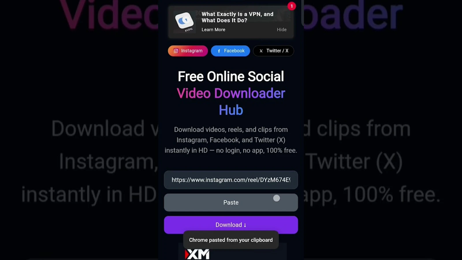 SocialSave Hub screenshot 1 (video preview)