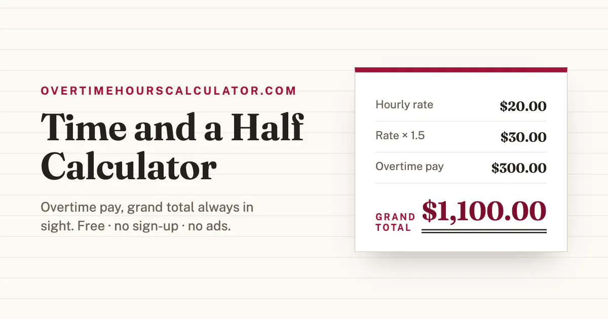 Overtime Hours Calculator gallery image