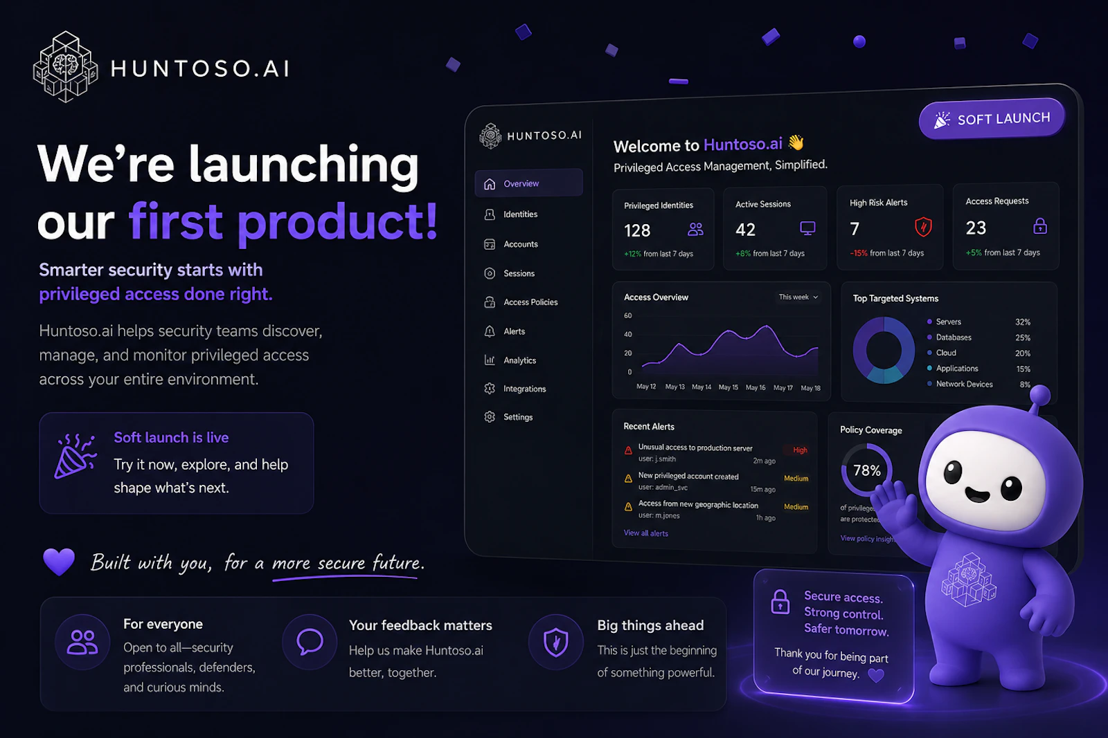huntoso.ai soft launch screenshot 2