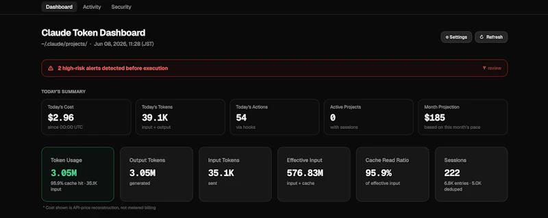 Claude Token Dashboard screenshot 3