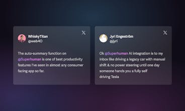 Superhuman AI 2.0 logótipo coração roxo: A Superhuman AI 2.0 ajuda os utilizadores a alcançar competências de escrita aprimoradas e uma comunicação eficaz.