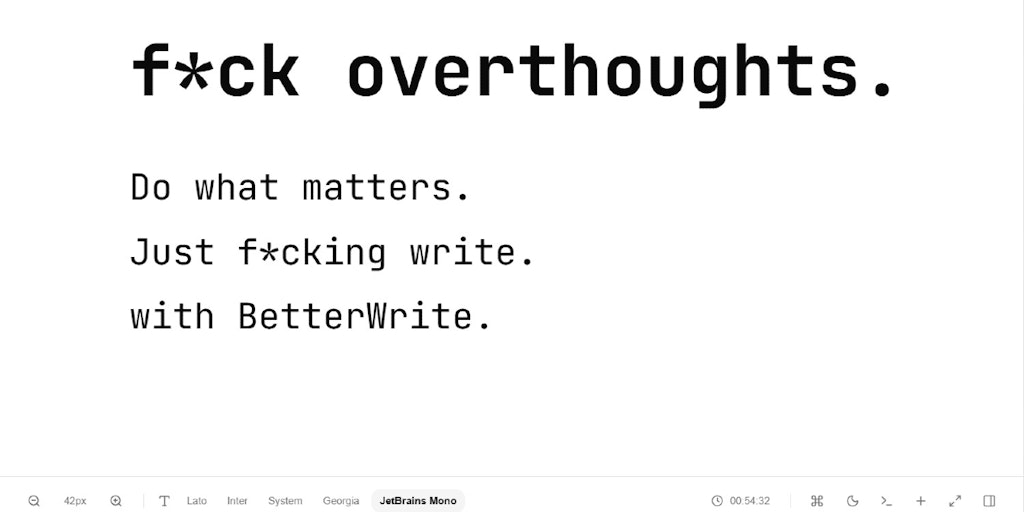 BetterWrite: Minimalist writing editor with vim mode BetterWrite: Minimalist writing editor with vim mode
