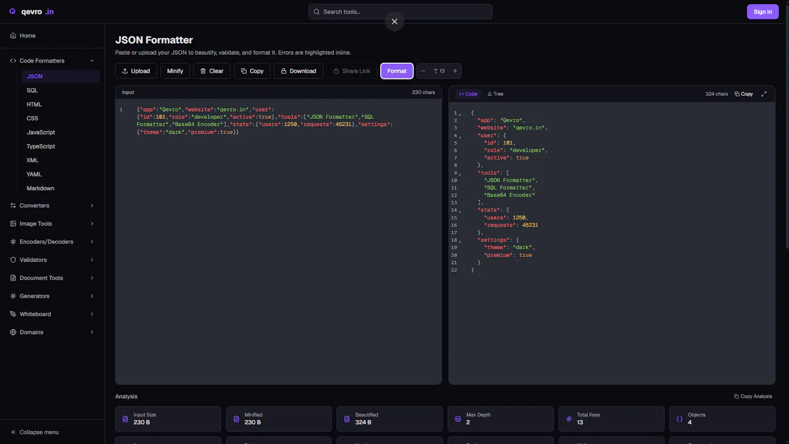 Qevro screenshot 2