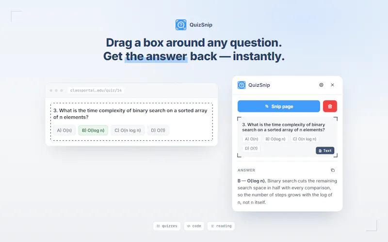 QuizSnip screenshot 1