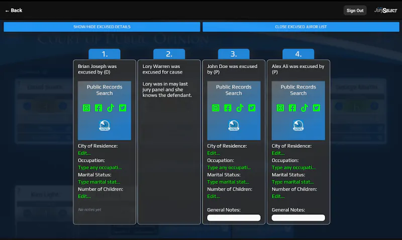 COPO JurySelect screenshot 8