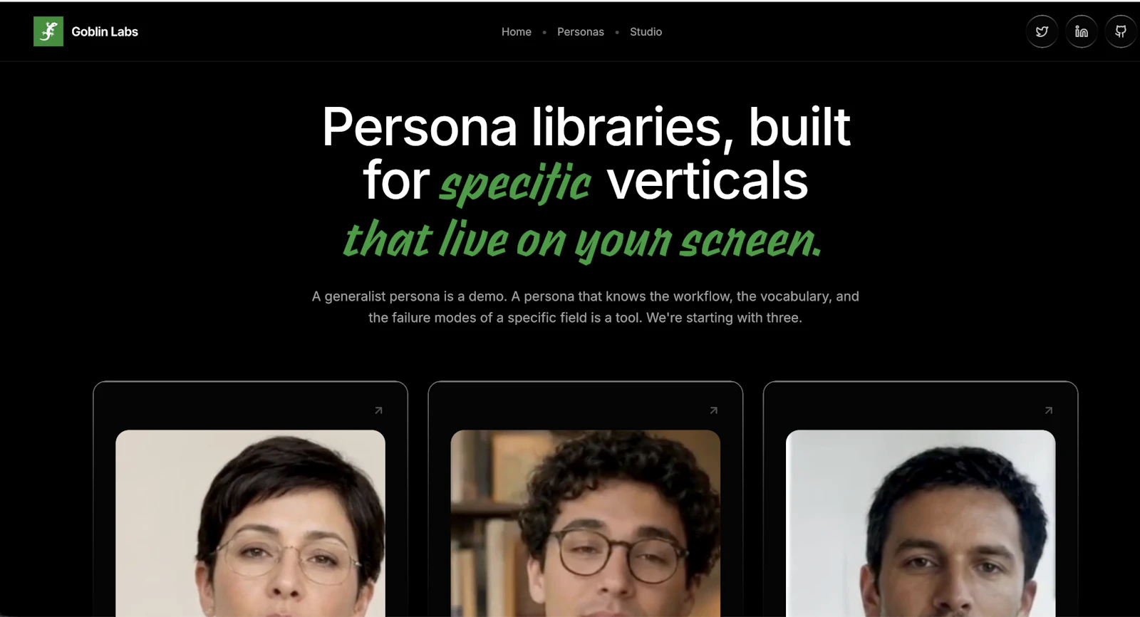 Goblin Labs — AI personas  screenshot 3