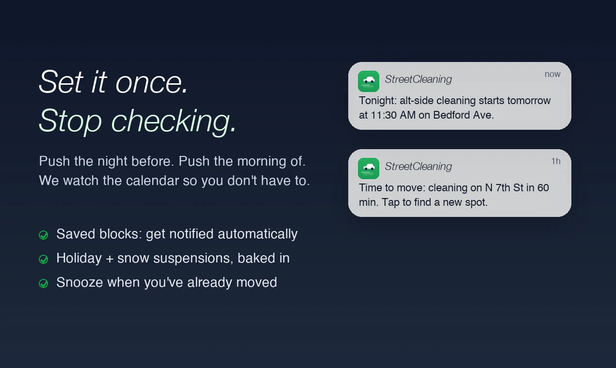 NYC Street Cleaning screenshot 1