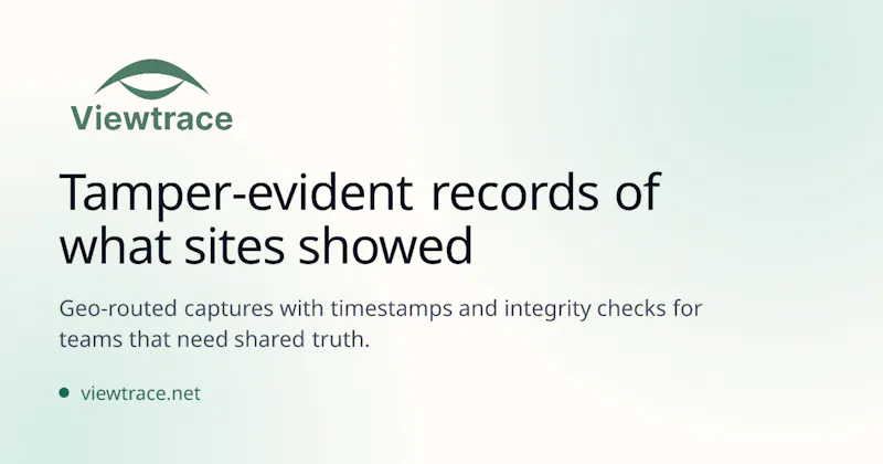 Viewtrace screenshot 1