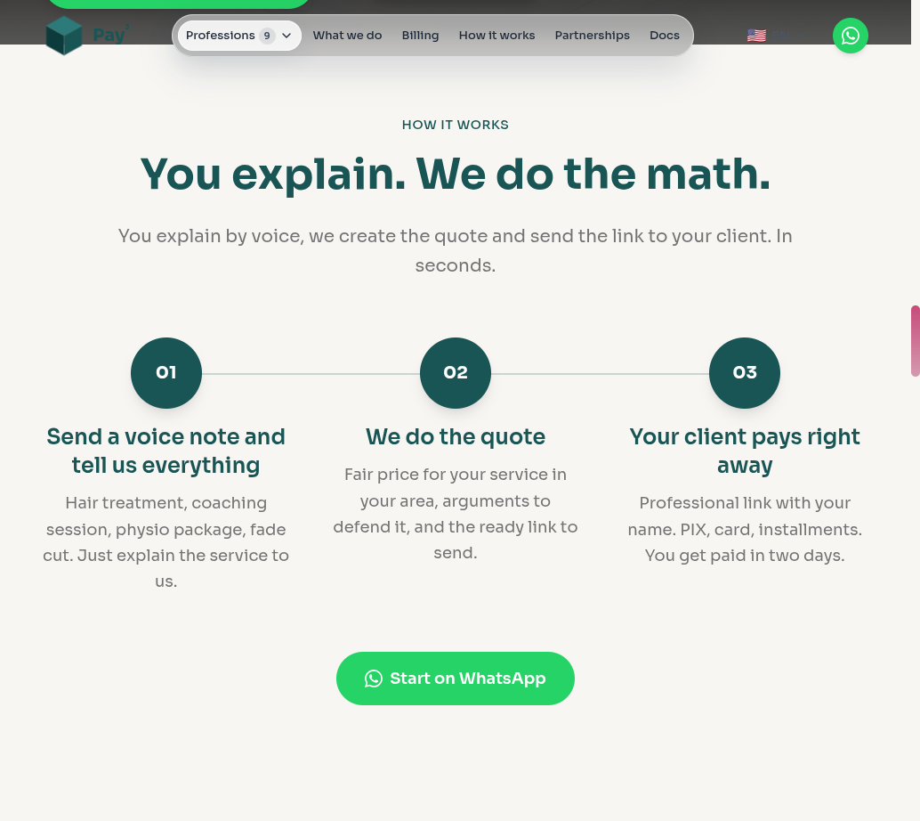 Pay³ - Main product screenshot demonstrating key features and user interface