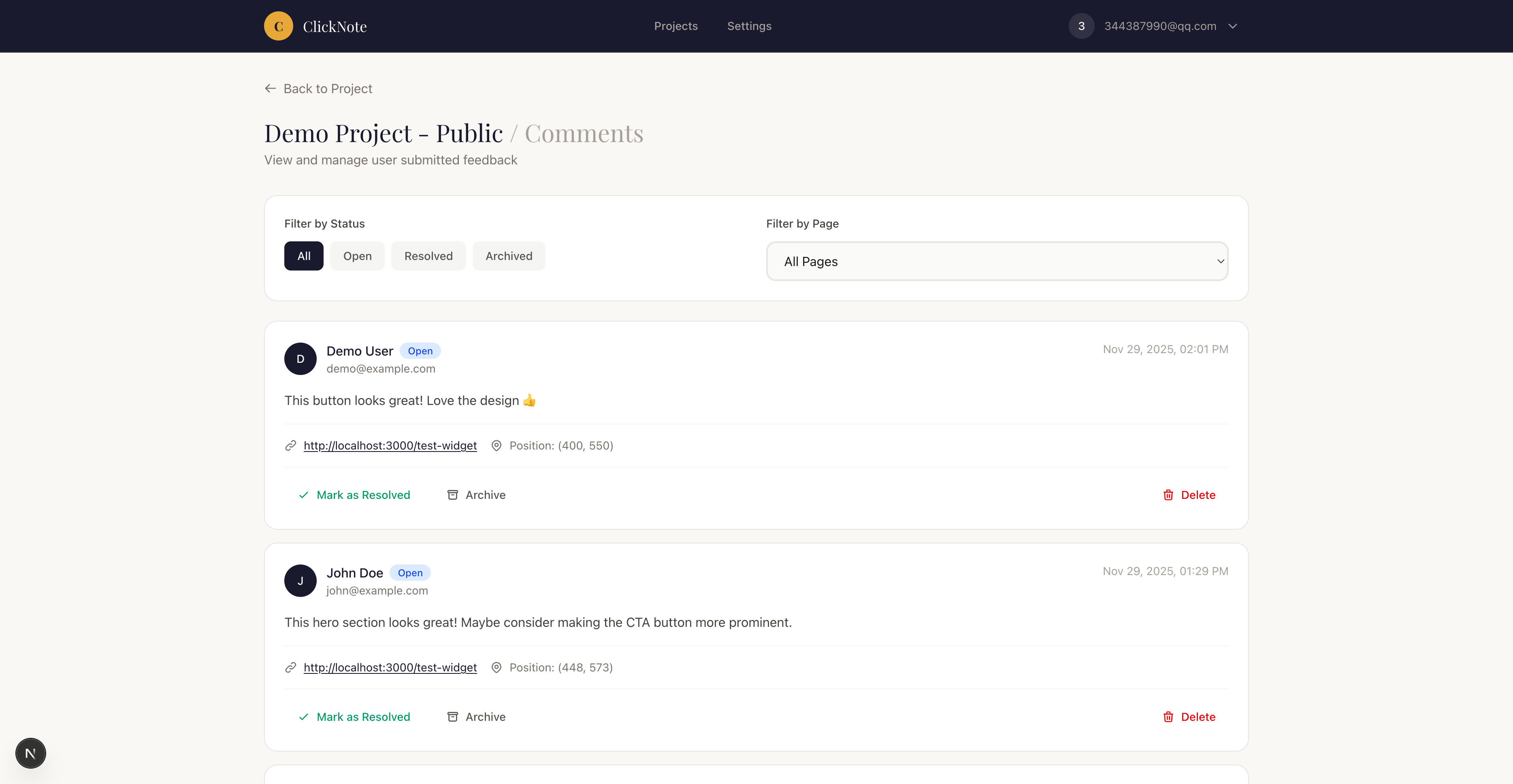 ClickNote gallery image