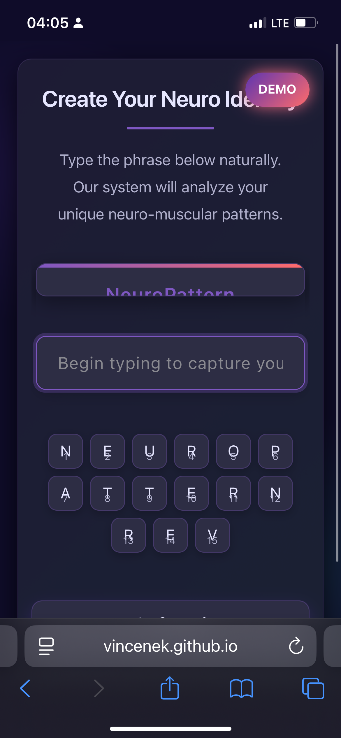 Média Neuro Auth - Biométrie de dactylographie avancée 6