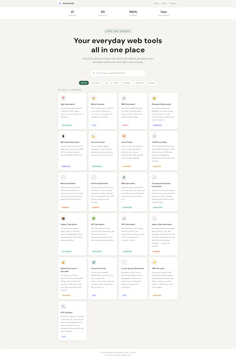 QuickUtils screenshot 1