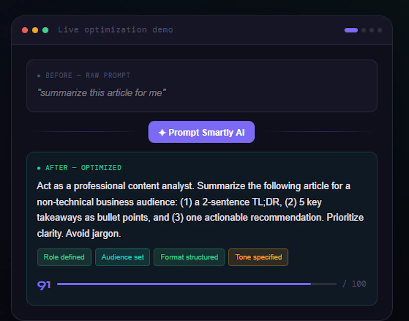 Prompt Smartly AI screenshot 1