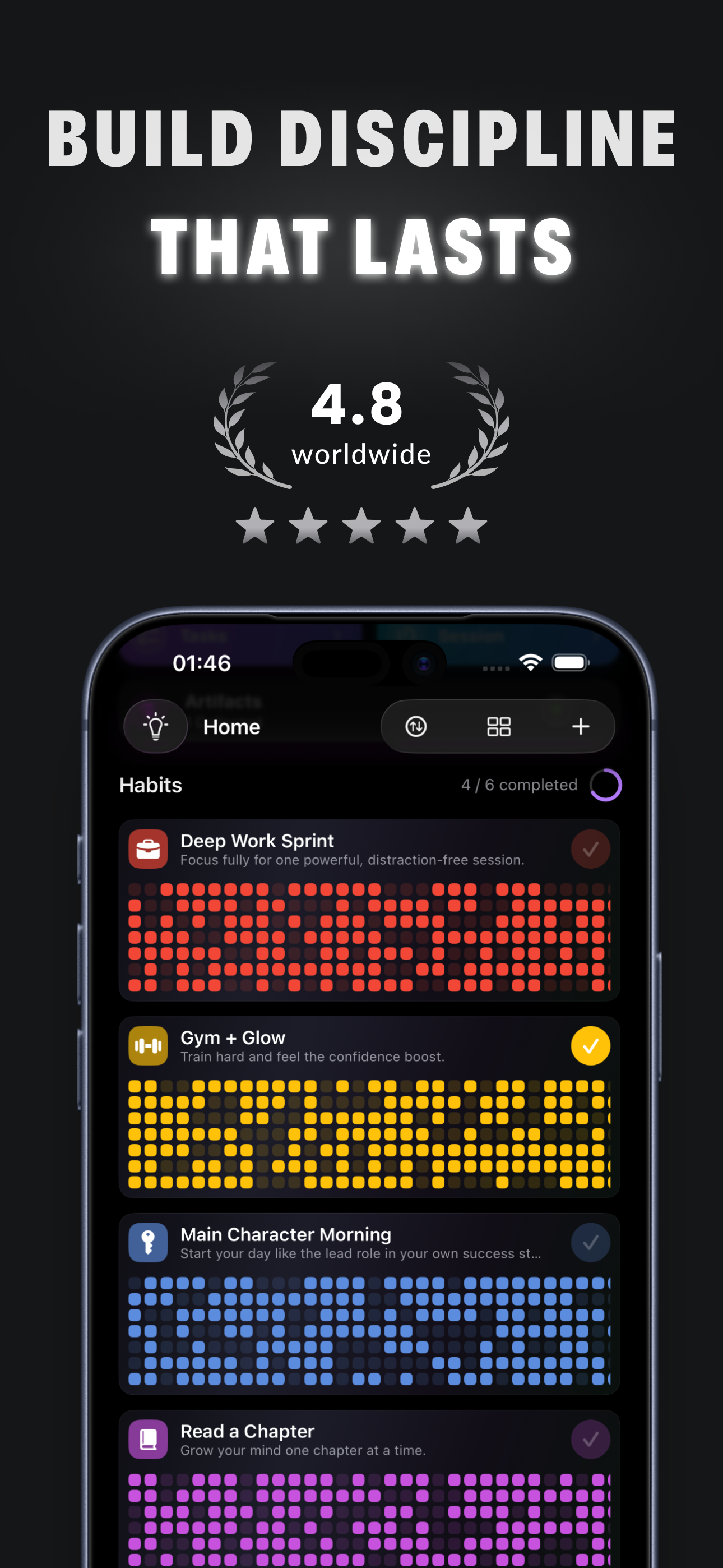 Habit Tracker - Mindle - Main product screenshot demonstrating key features and user interface