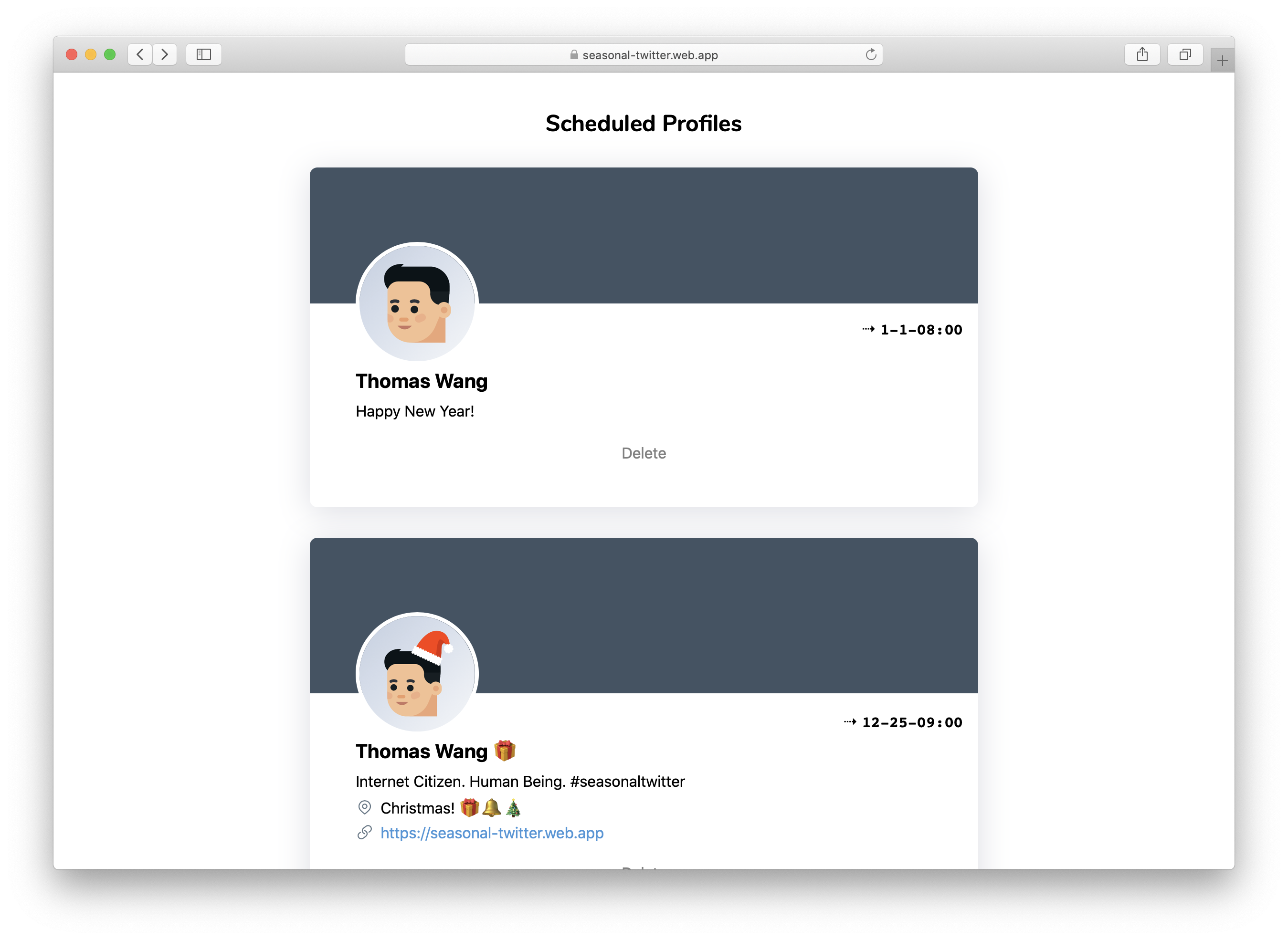 Seasonal Profiles for Twitter gallery image