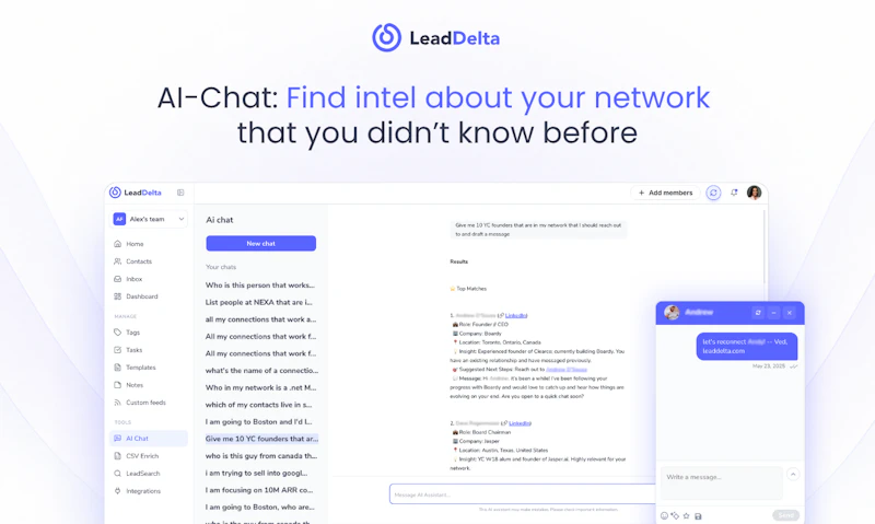 LeadDelta 5.0: AI Warm Intros + AI Inbox screenshot 5