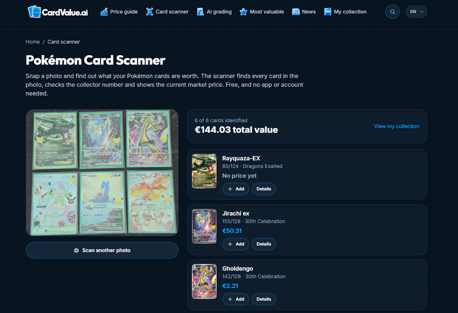 CardValue.ai screenshot 1