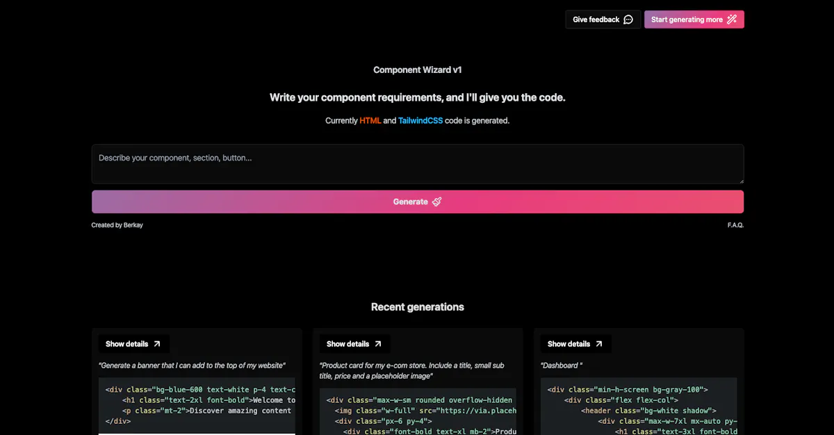 Component Wizard