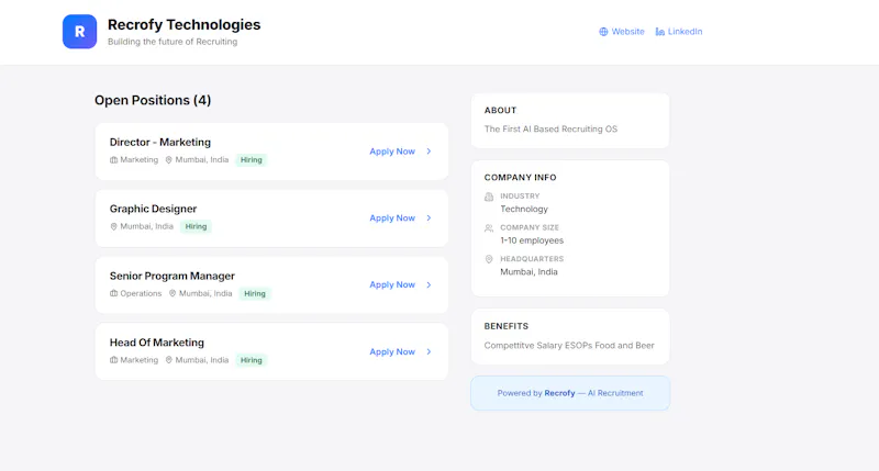 Recrrofy - AI First Hiring OS screenshot 3