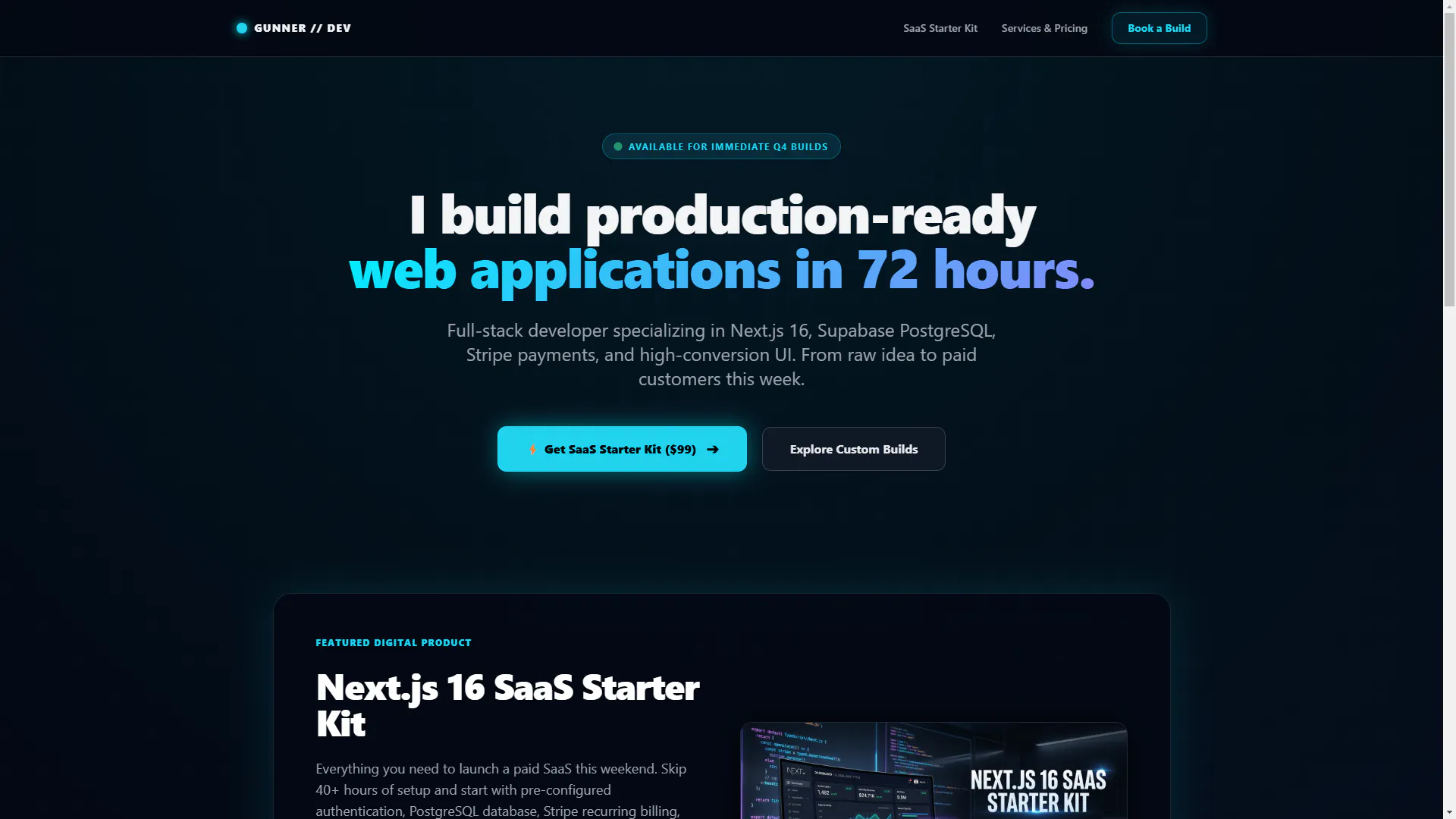 Next.js 16 SaaS Starter Kit gallery image