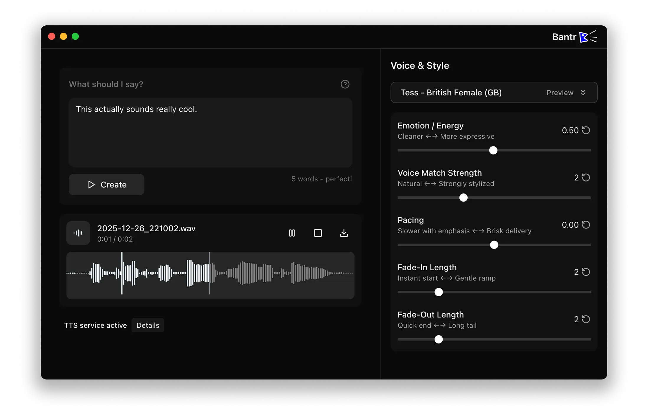 Bantr: Offline & Unlimited TTS for Mac gallery image