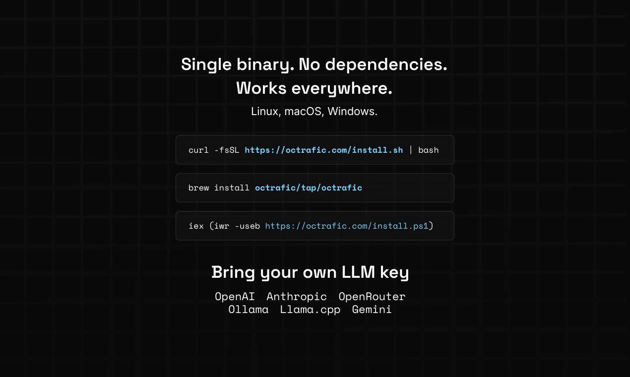 Octrafic - Screenshot 4 showing product features and functionality