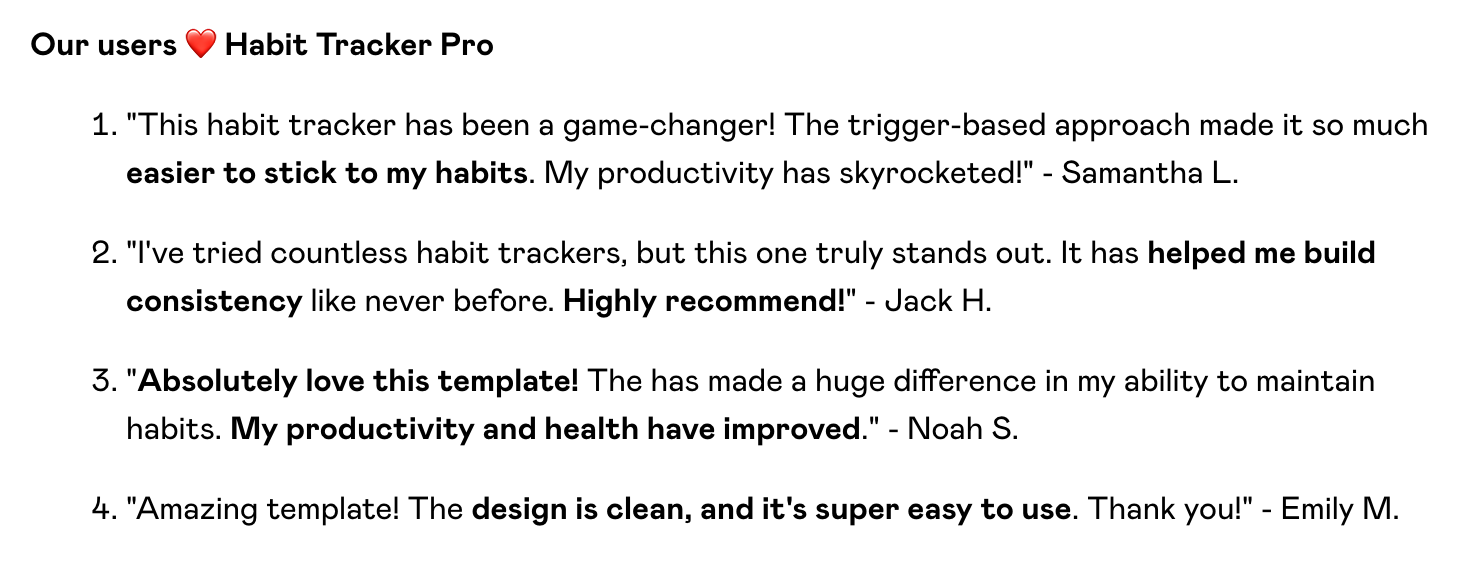 Mídia 2 de Noção Habit Tracker Pro