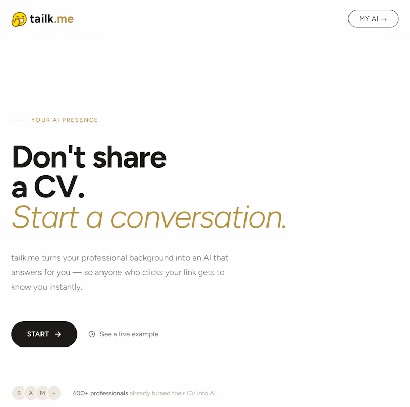 tailk.me screenshot 1