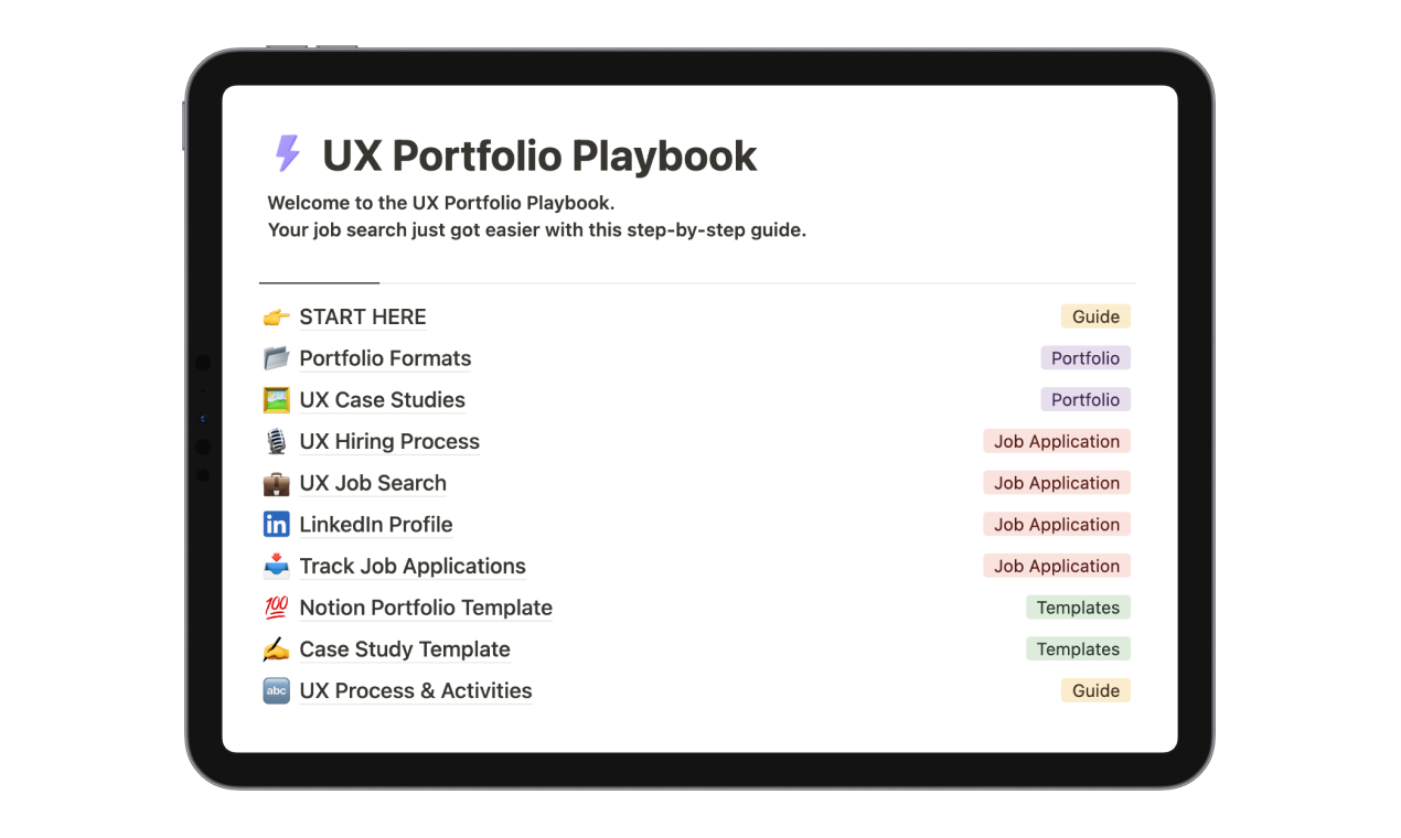 وسائط UX Portfolio Playbook - نظام خطوة بخطوة للحصول على تعيينك 4