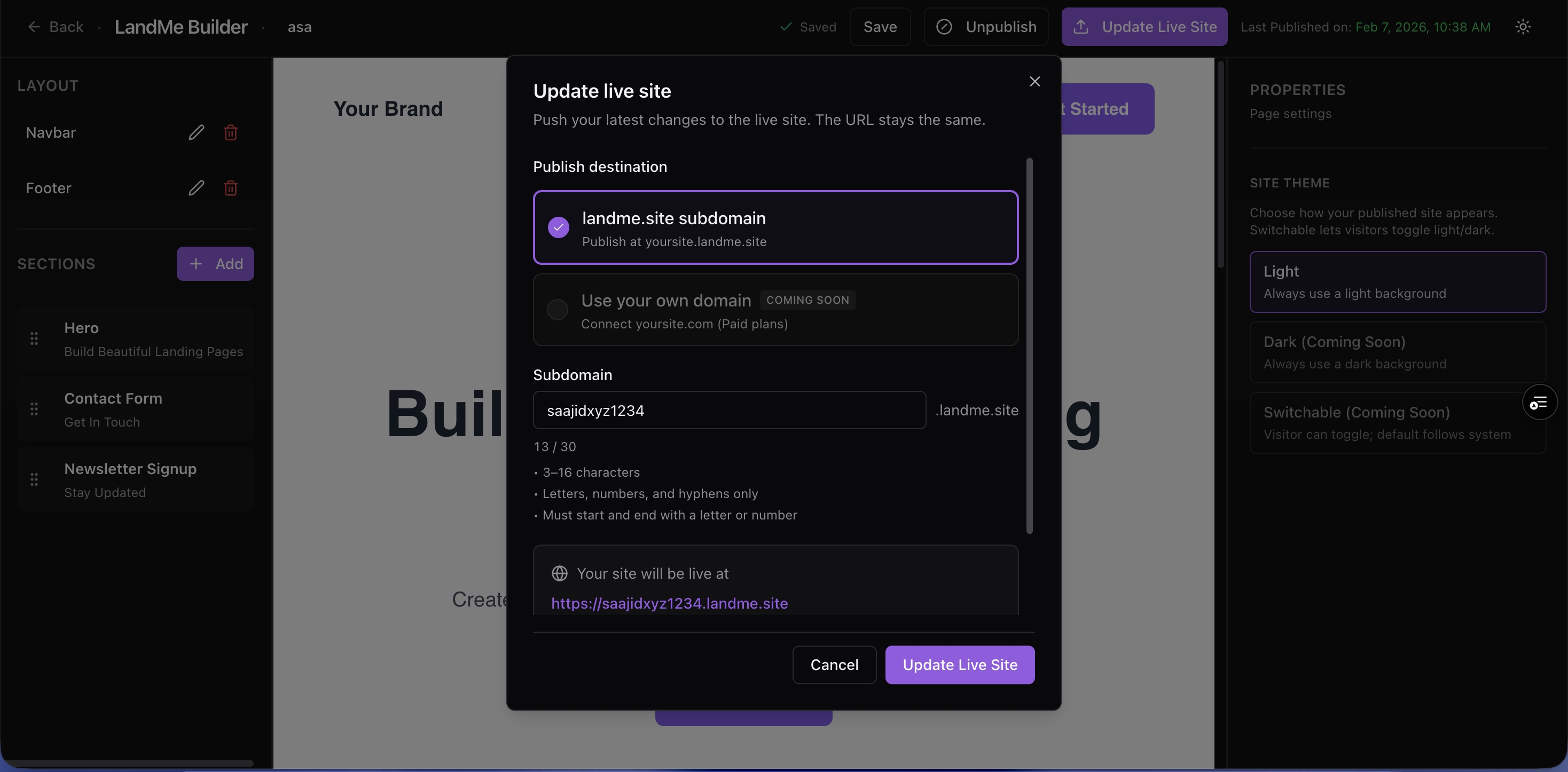 LandMe - Screenshot 3 showing product features and functionality