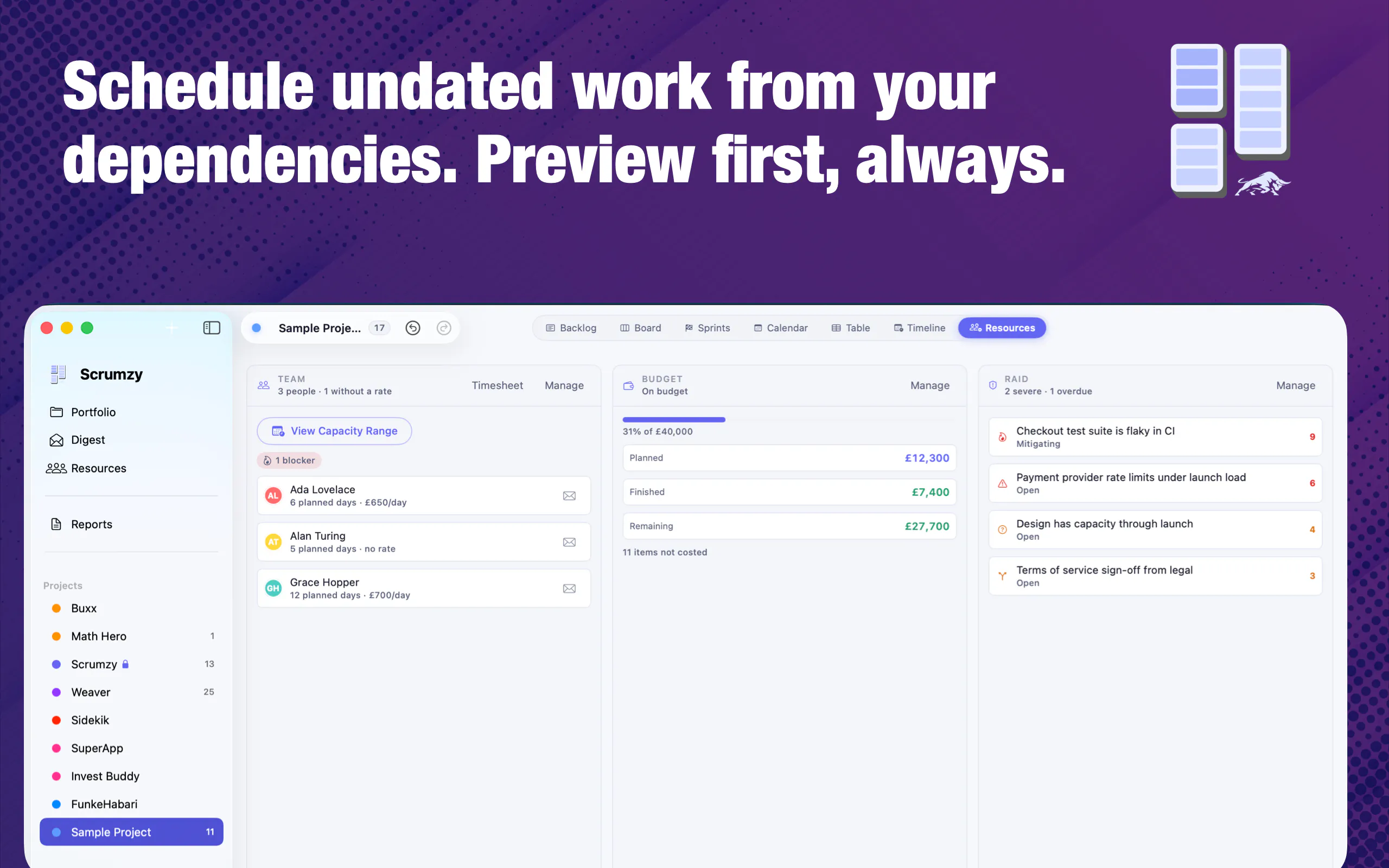 Scrumzy - Projects & Sprints gallery image