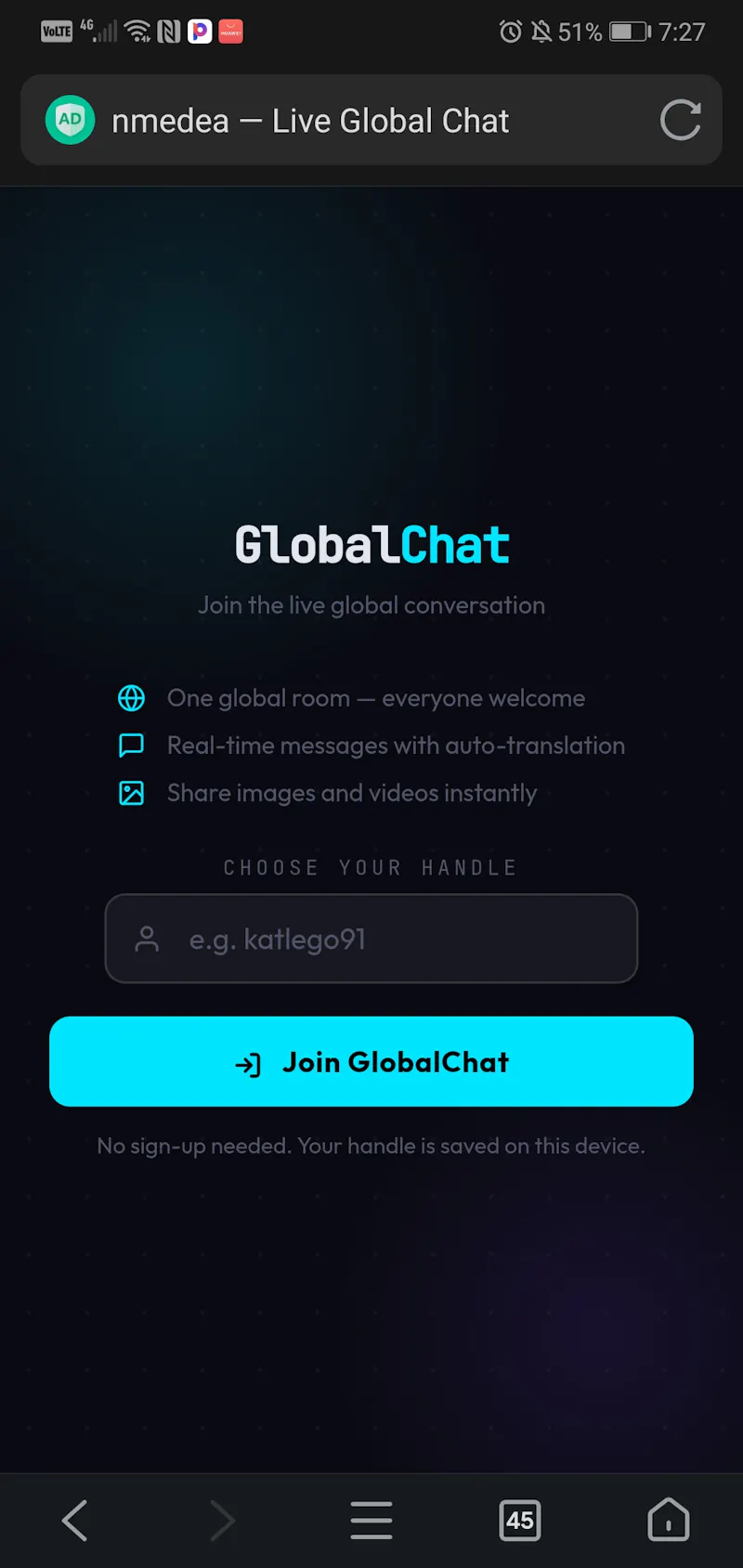 nmedea — Live Global Chat screenshot 8