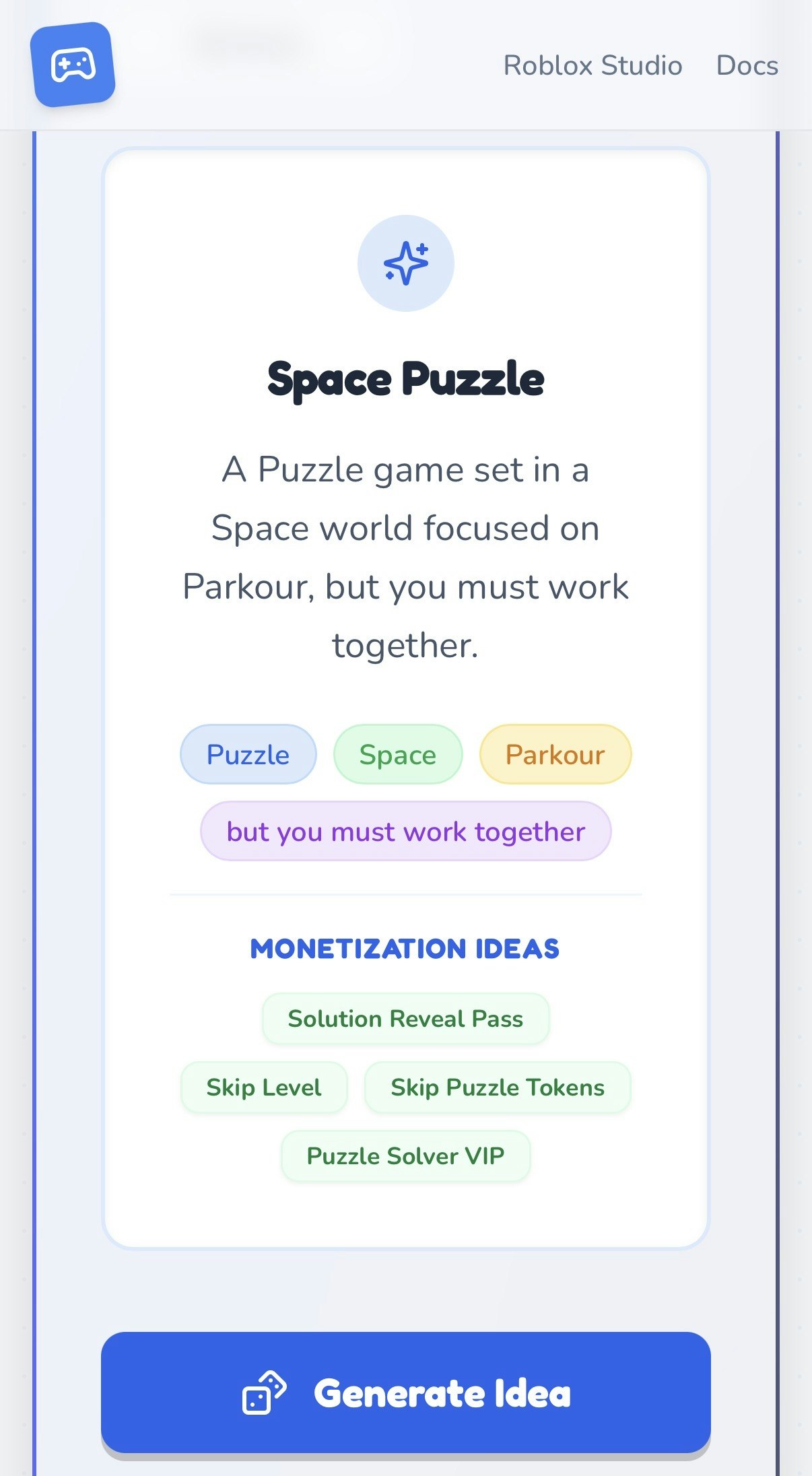 Roblox Idea Generator gallery image