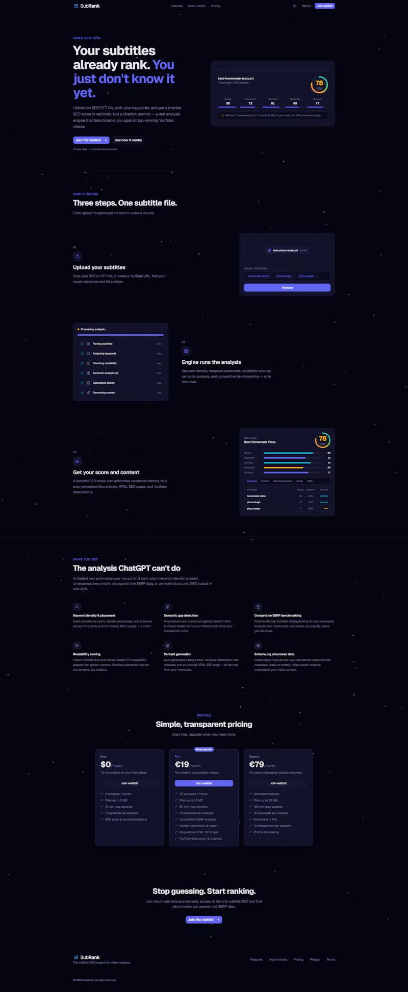 SubRank screenshot 1