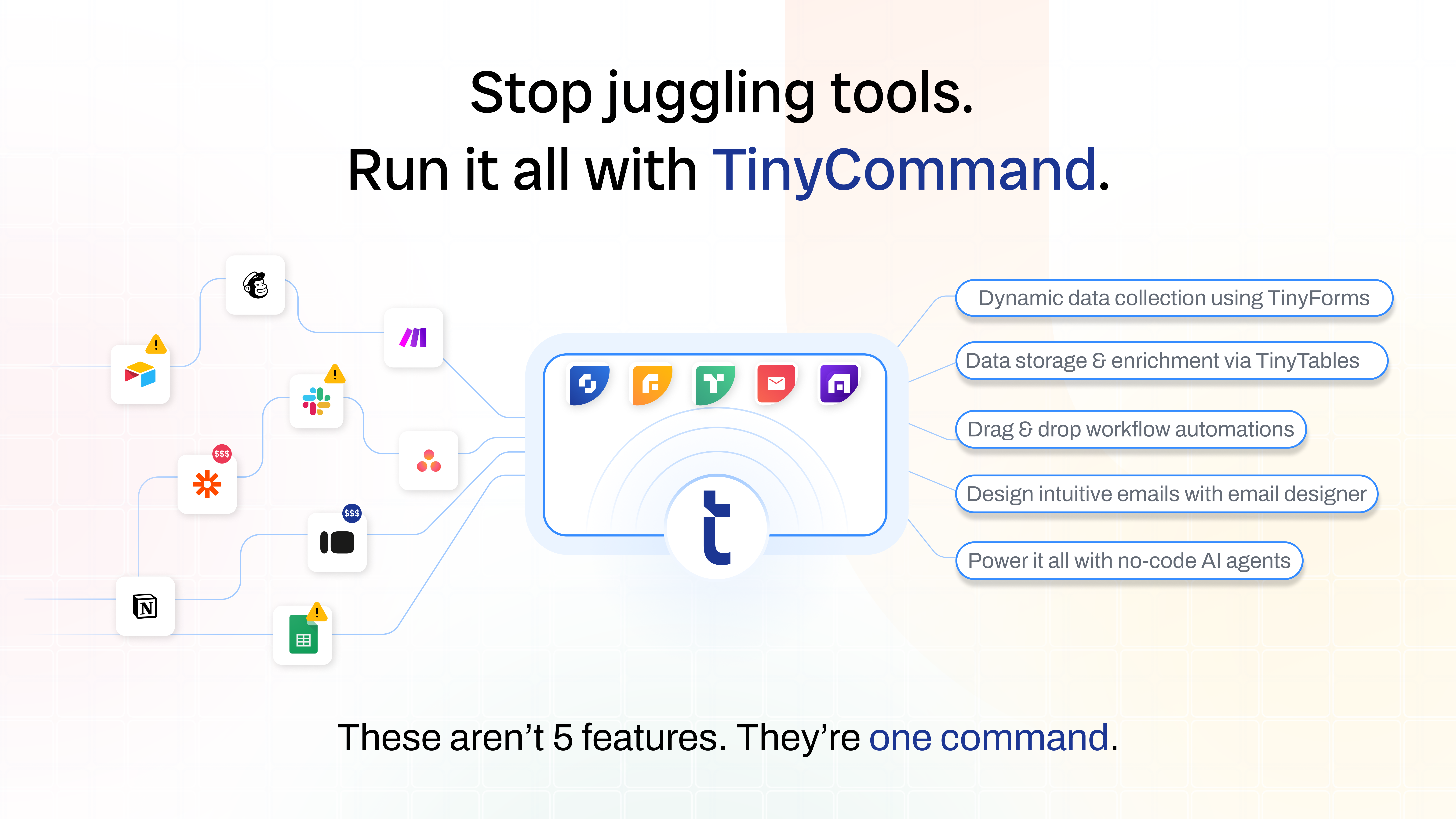 TinyCommand - Main product screenshot demonstrating key features and user interface