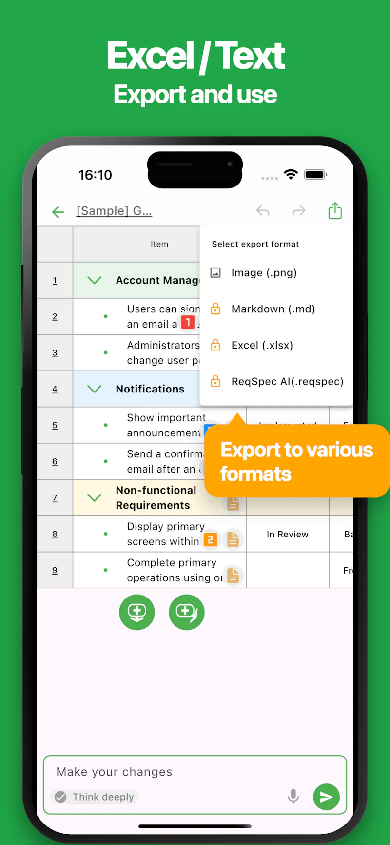 ReqSpec AI: Manage Specification screenshot 5