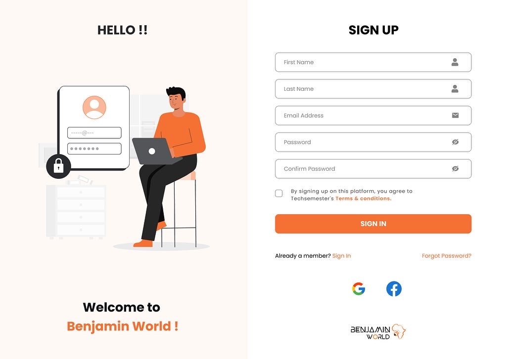 Plataforma de aprendizaje en línea de Benjamin World media 3