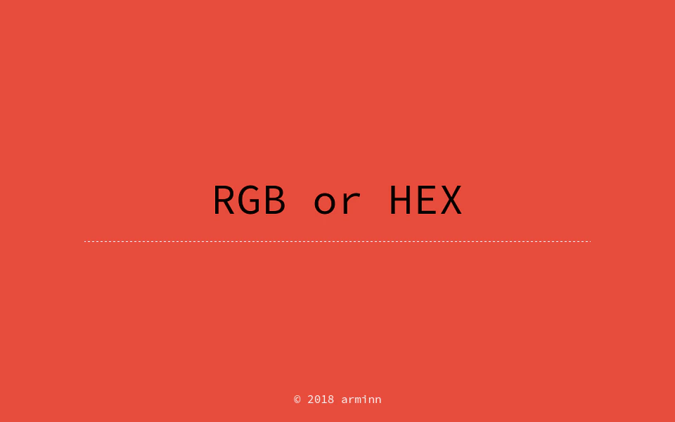 RGB or Hex