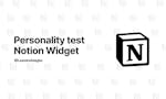 Personality test Notion Widget image