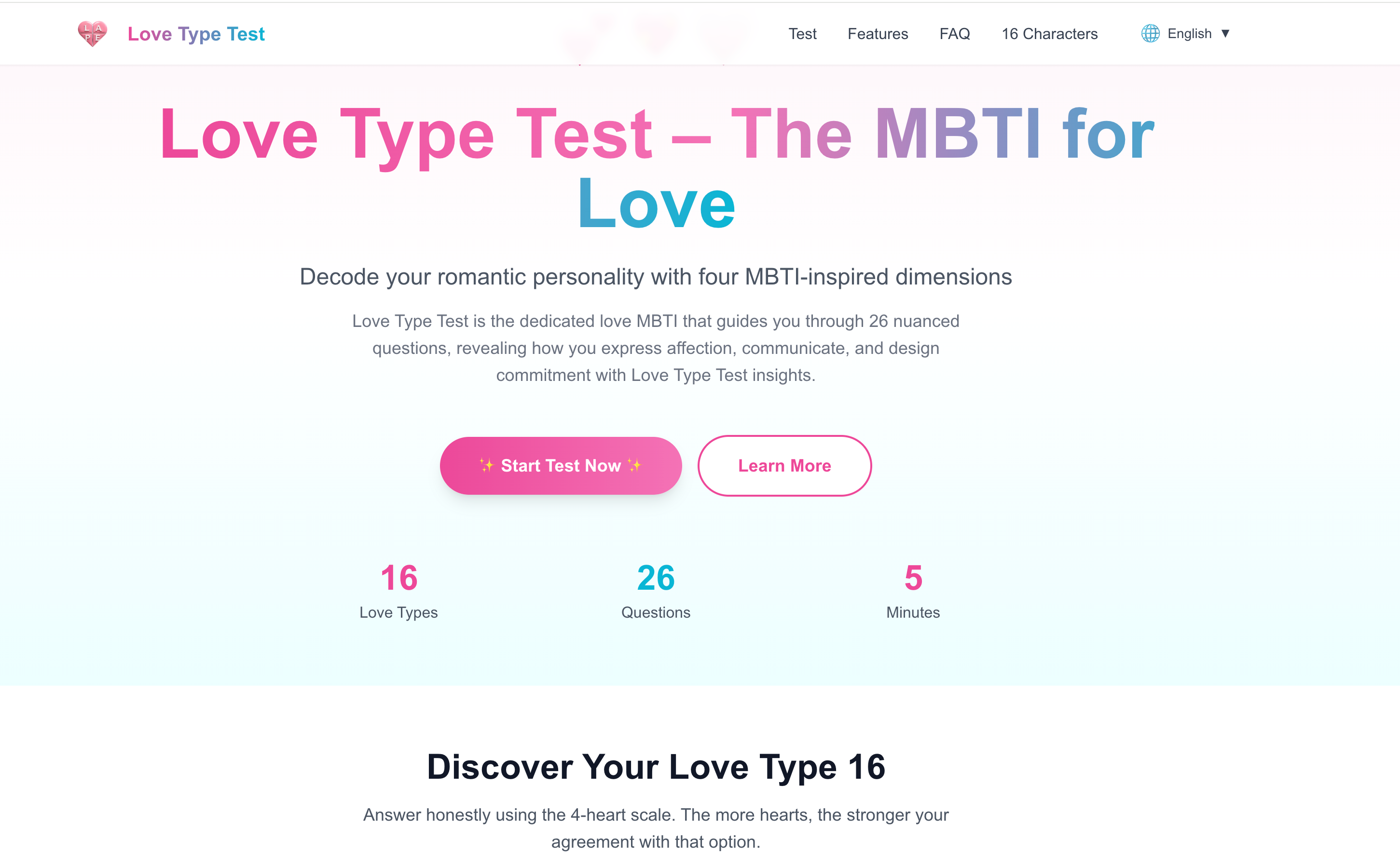 Love Type Test gallery image