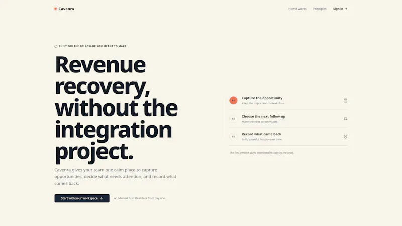 Cavenra Holdings screenshot 1
