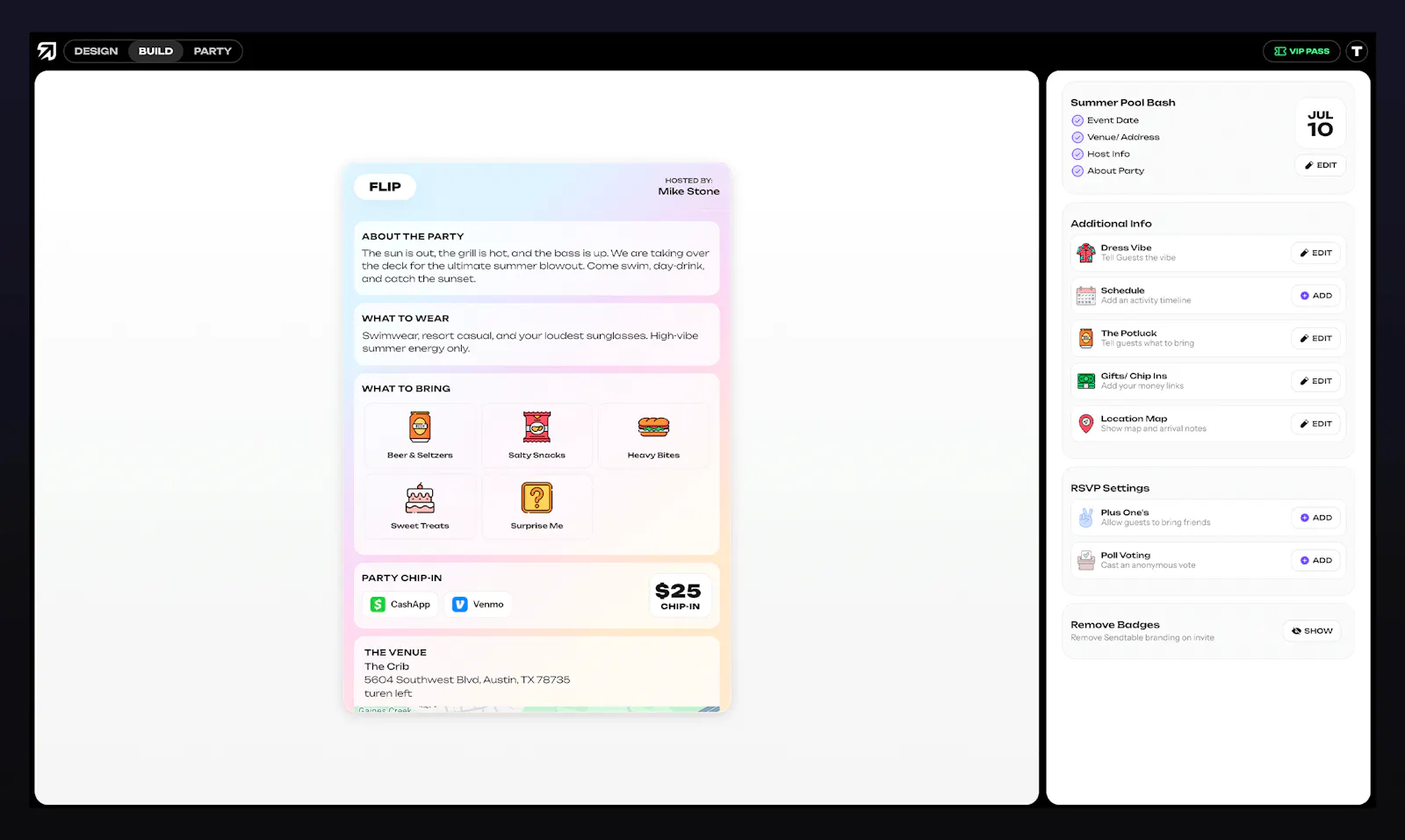Sendtable screenshot 2