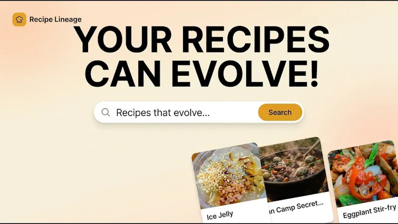 Recipe Lineage screenshot 1 (video preview)