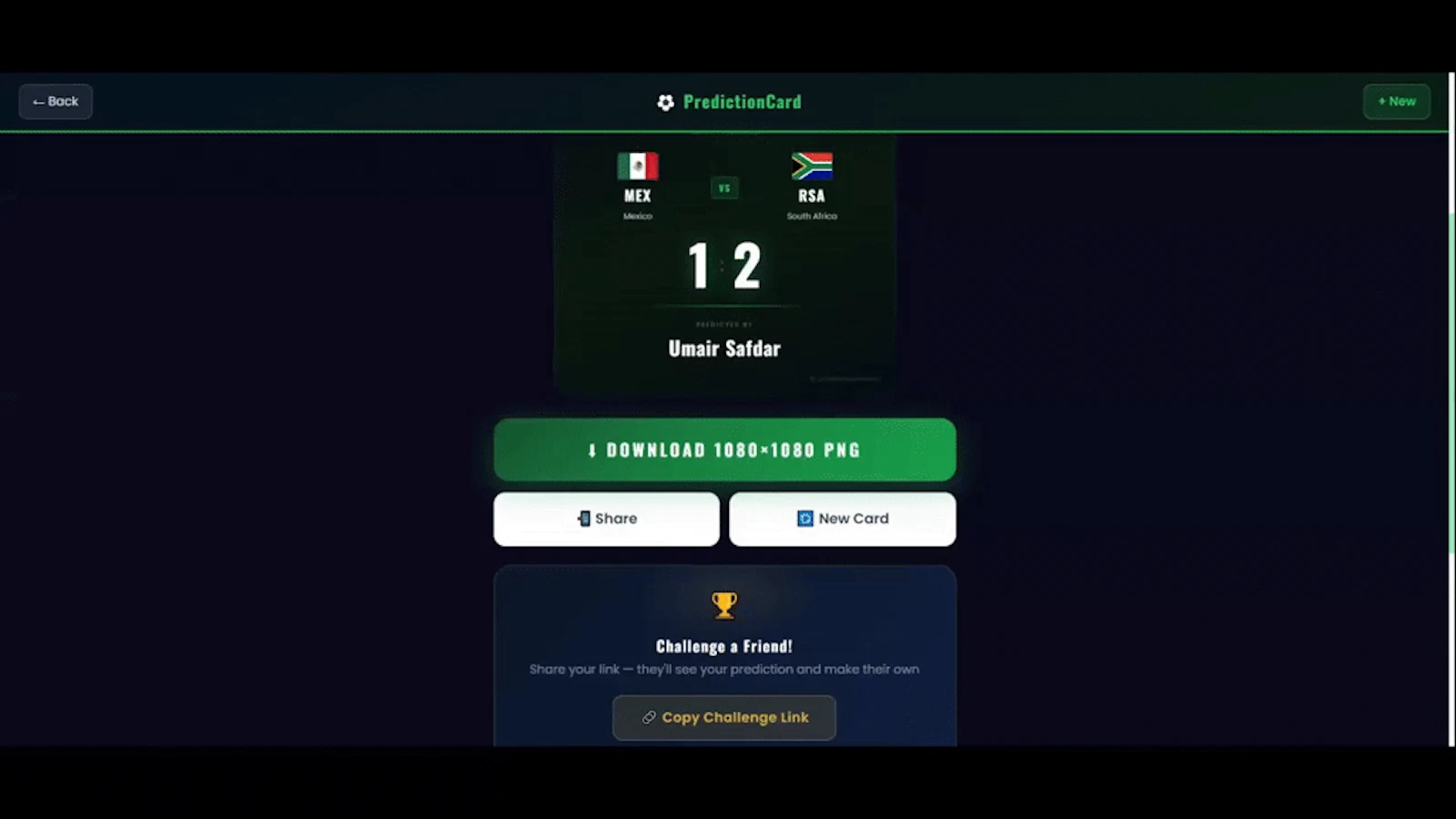 PredictionCard screenshot 1 (video preview)