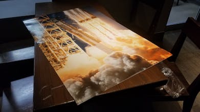 Powerful Falcon Heavy launch detail poster - Original Photography by Ryan Chylinski gallery image