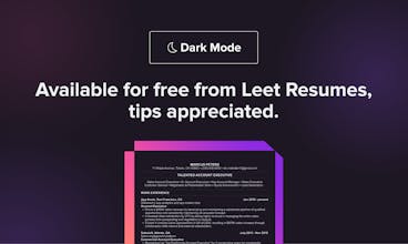 Dark Mode Resume gallery image