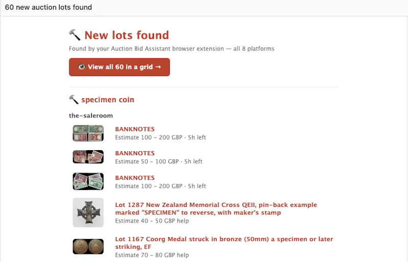 Auction Search  screenshot 6