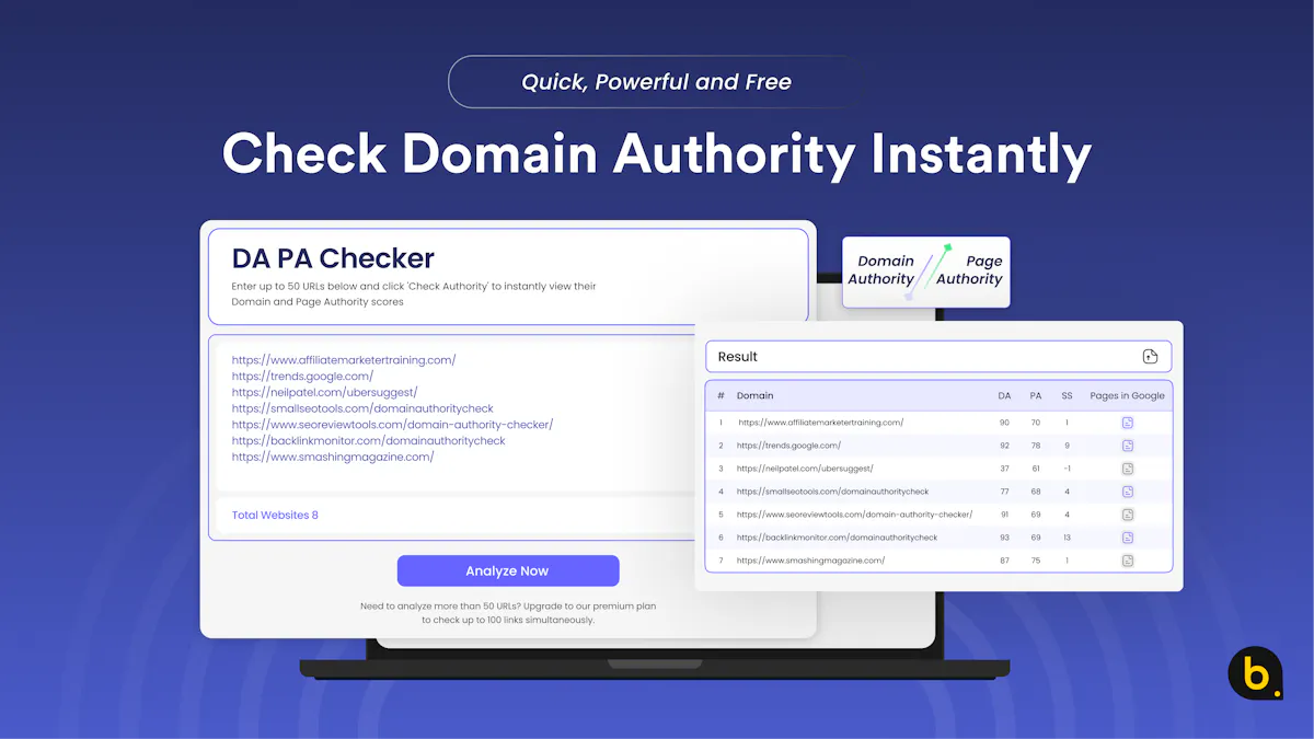 Bulk Domain Authority Checker