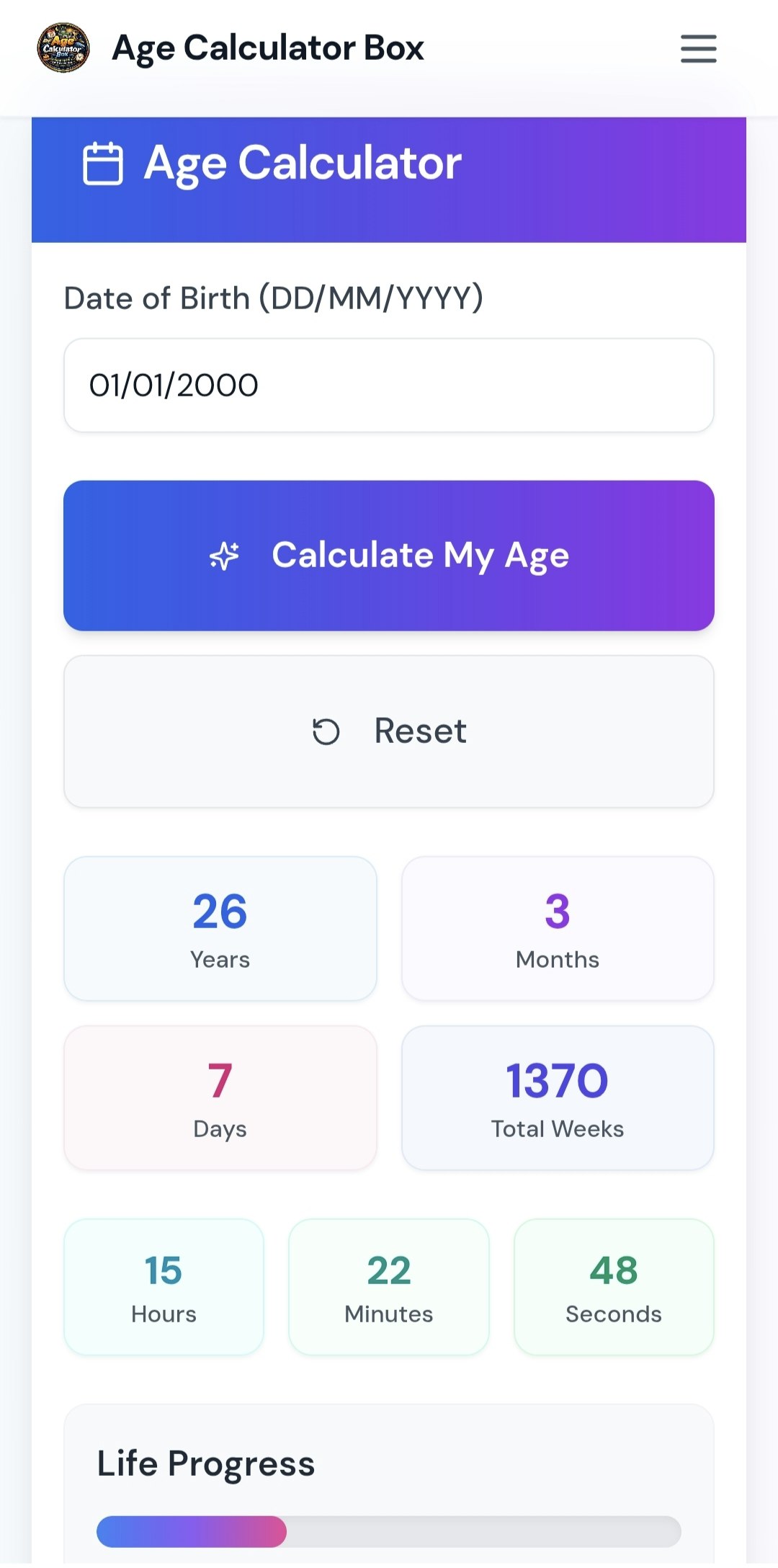 Age Calculator Box  gallery image