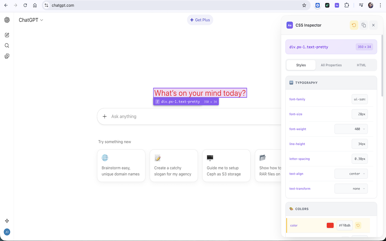 CSS Inspector Pro